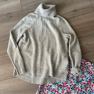 J Crew Turtleneck Sweater In Supersoft Yarn Heather Gray XS New